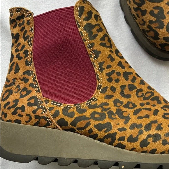 Fly London Leopard Print Ankle Boots - Picture 2 of 4